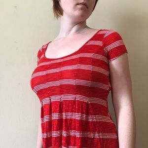✨Anthropologie Red Striped Top✨